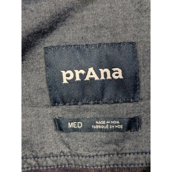 Prana Corduroy Shirt Mens Medium Dooley Long Sleeve Button Multicolor Plaid - Picture 3 of 12